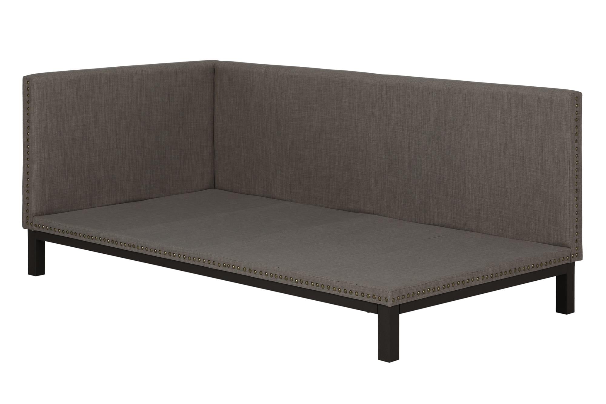 DHP Mid Century Upholstered Daybed - Grey Linen - Twin