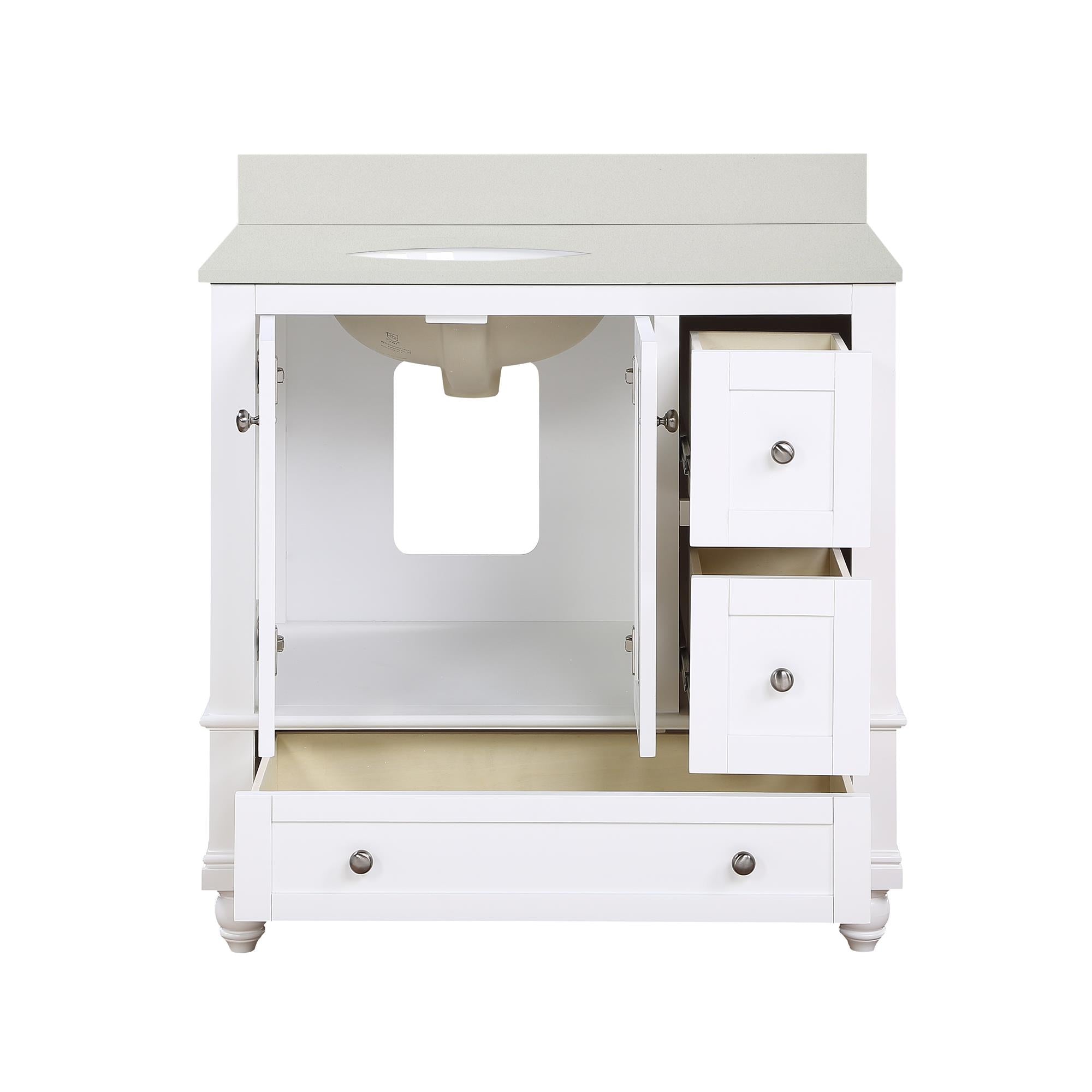 DHP Monteray Beach 36" Bathroom Vanity - White - 36"