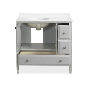 DHP Metcalfe 36 Inch Bathroom Vanity - Gray - 36"