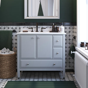DHP Metcalfe 36 Inch Bathroom Vanity - Gray - 36"