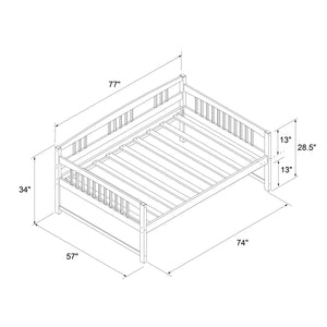 DHP Morgan Wood Daybed - Espresso - Full
