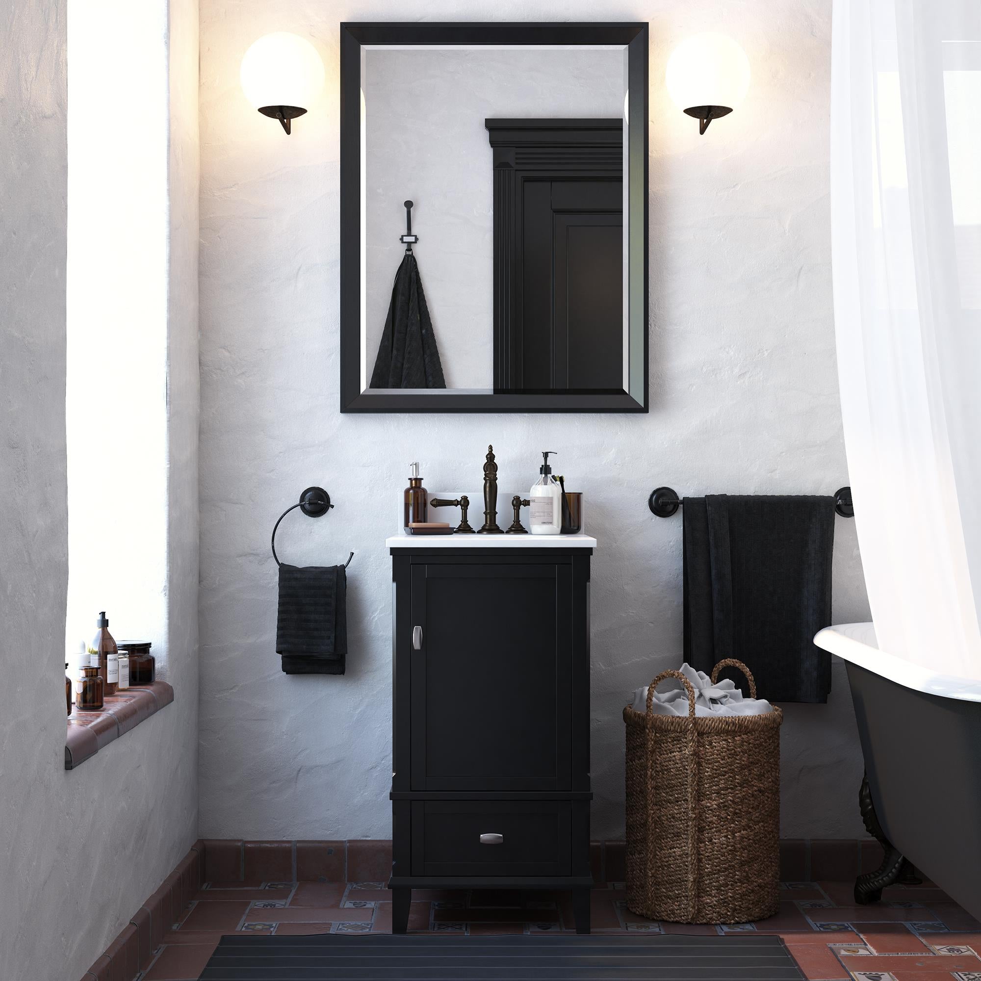DHP Otum 18" Bathroom Vanity - Black - 18"