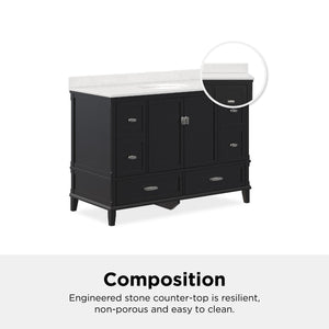 DHP Otum 48" Bathroom Vanity - Black - 48"