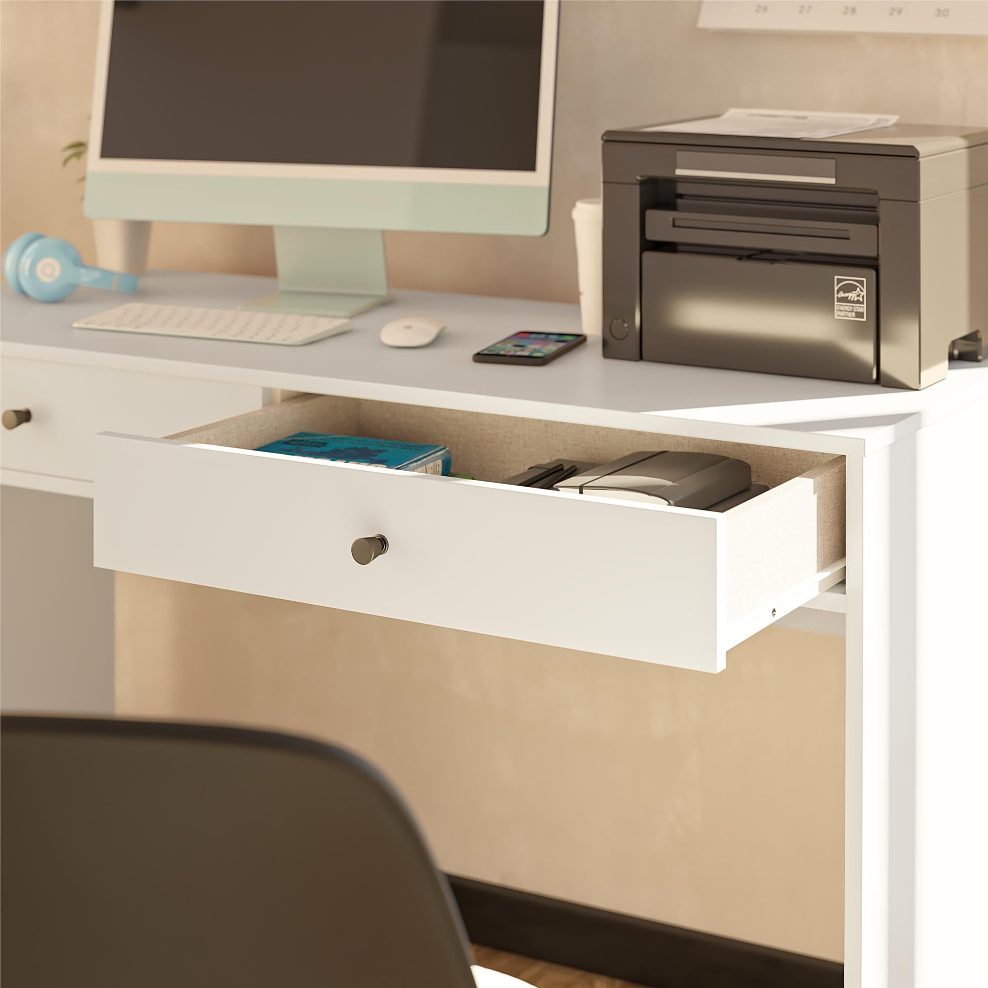 Ameriwood Home The Loft 2 Drawer Desk - White