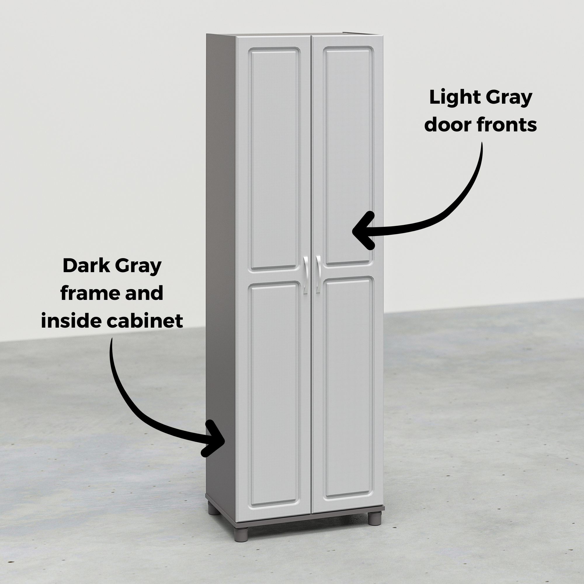 Systembuild Evolution Kendall 24" Utility Storage Cabinet - Gray