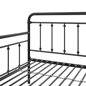 DHP Locky Metal Daybed with Pop Up Trundle - Black - Twin
