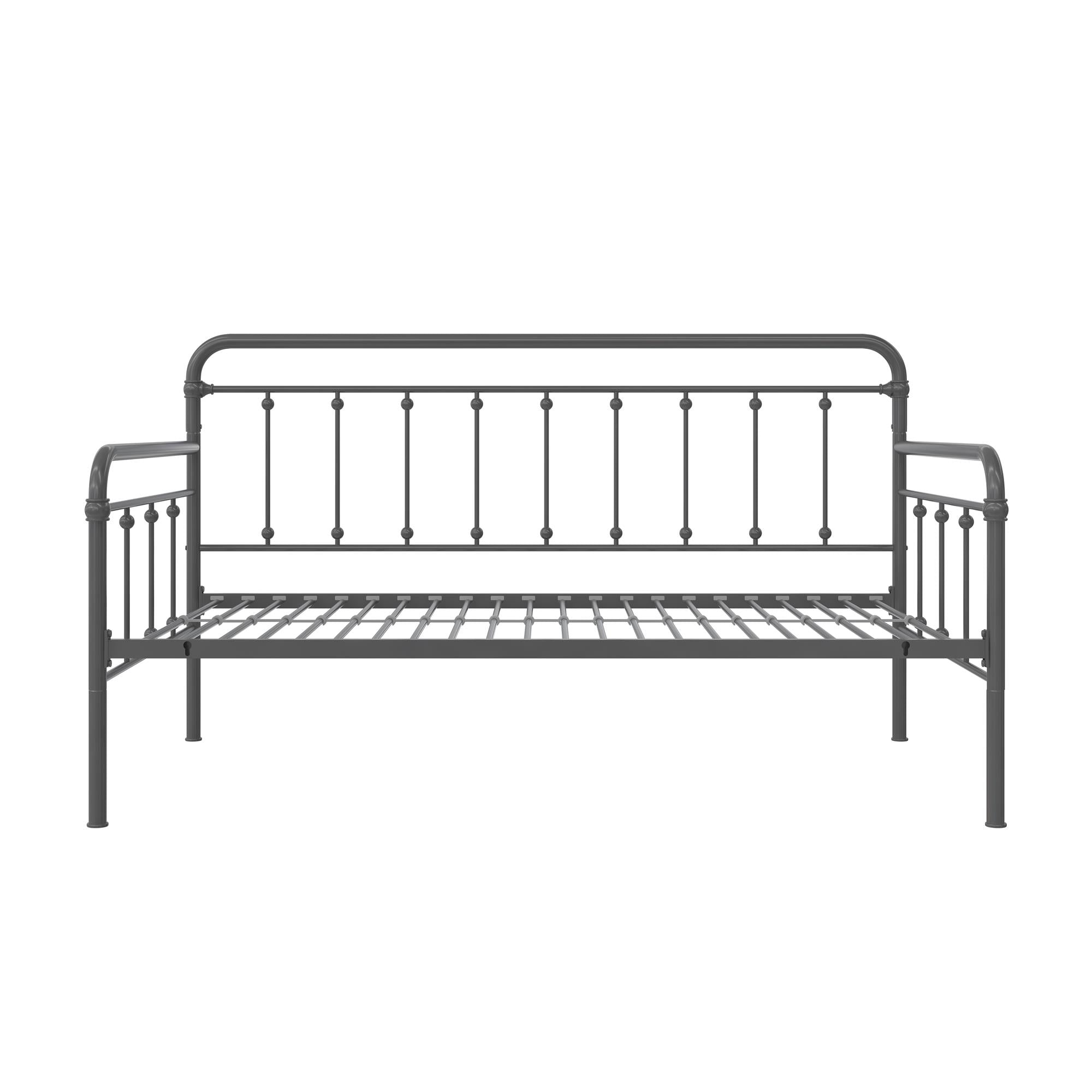 DHP Locky Metal Daybed with Pop Up Trundle - Antique Gunmetal - Twin