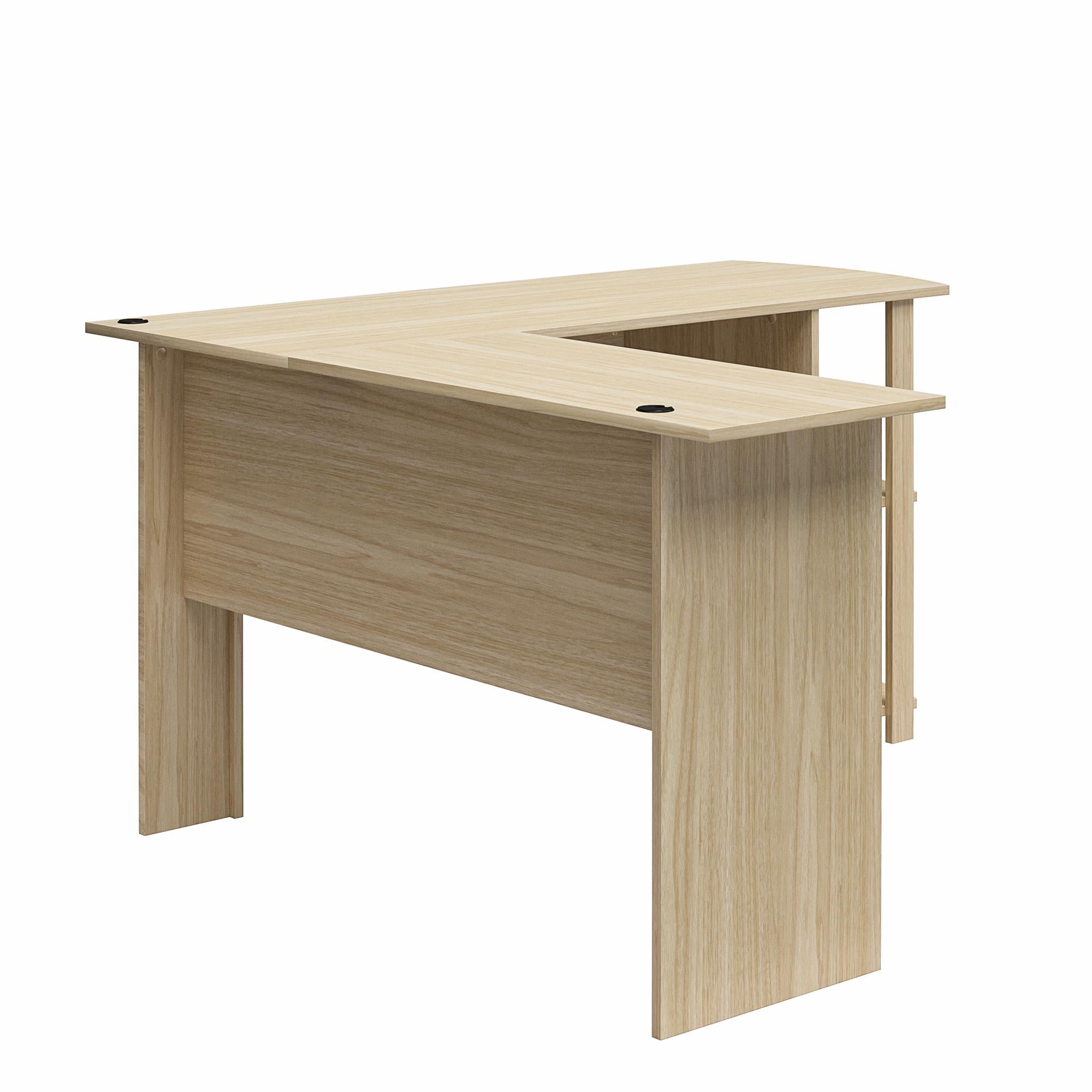 Ameriwood Home Dominic L-Desk with Side Storage Bookshelves - Spring PIne