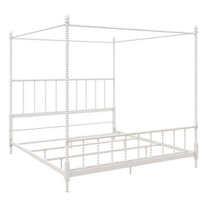 DHP Jenny Lind Metal Canopy Bed Frame - White - King