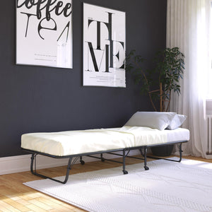 DHP Levy Folding Guest Bed with 5" Mattress - Black - Twin